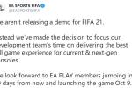 《FIFA 21》不会提供试玩版本 团队集中精力