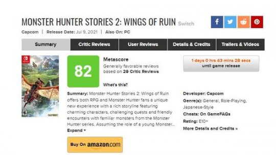 《怪物猎人物语2》M站均分82 奇妙冒险的旅程中充满挑战