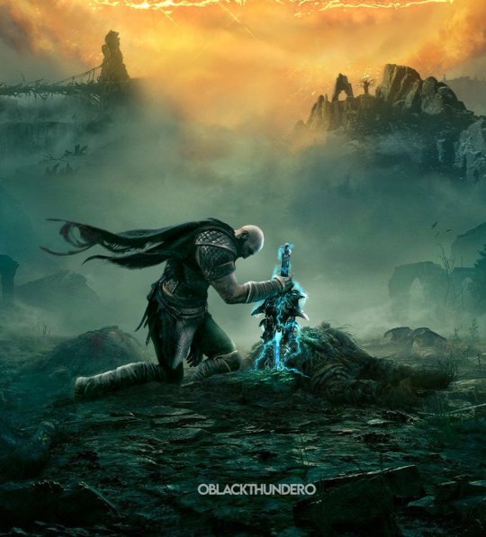 粉丝绘制《战神5》概念图 奎爷重持奥林匹斯圣剑